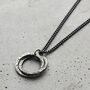 Personalised Men’s Textured Interlinking Hoops Necklace, thumbnail 1 of 5