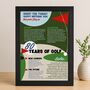 Personalised 80th Birthday Gift Print For Golfer, thumbnail 1 of 8