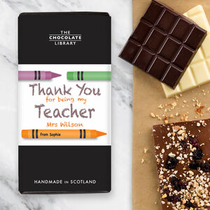 Personalised Thank You Teacher Gift Chocolate By Quirky Chocolate ...