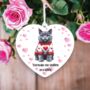 Personalised British Blue Cat Love Decoration, thumbnail 1 of 2