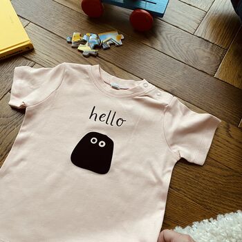 Personalised 'Hello Little Monster' Halloween T Shirt, 2 of 3