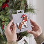 Christmas King Charles Cavalier Spaniel Christmas Dog Pin Badge, thumbnail 11 of 12