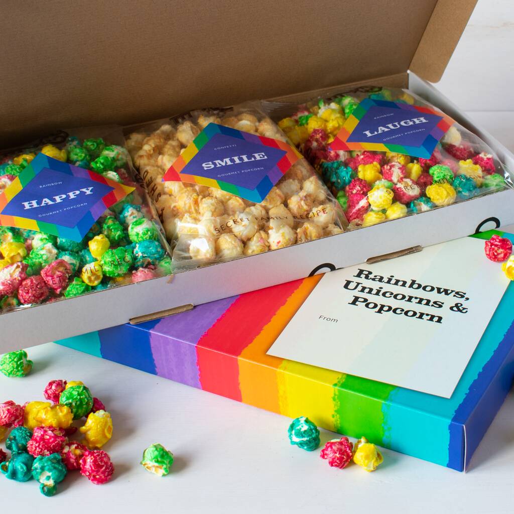 'Rainbow' Gourmet Popcorn Letterbox Gift, 1 of 5