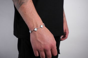 Clover Bracelet Silver/White, 4 of 4