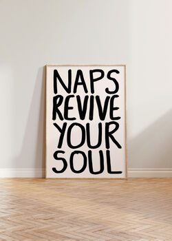 Naps Revive Your Soul Bedroom Wall Art Print, 2 of 10
