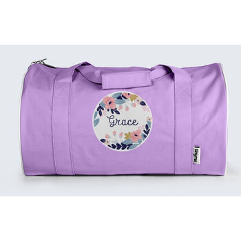 Personalised Flourish Design Kids Duffle Bag, 6 of 8
