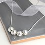 40th Birthday Silver Bead Necklace, thumbnail 5 of 6