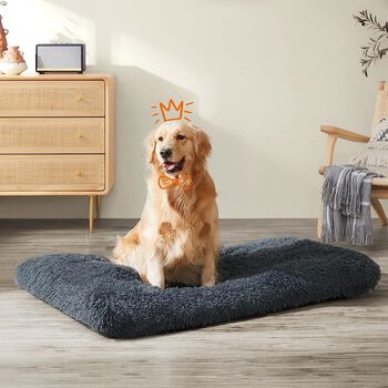 Dog Bed Cushion Pet Padded Fluffy Mat Plush, 6 of 11