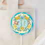 30th Birthday Yellow Floral Lollipop, thumbnail 1 of 3