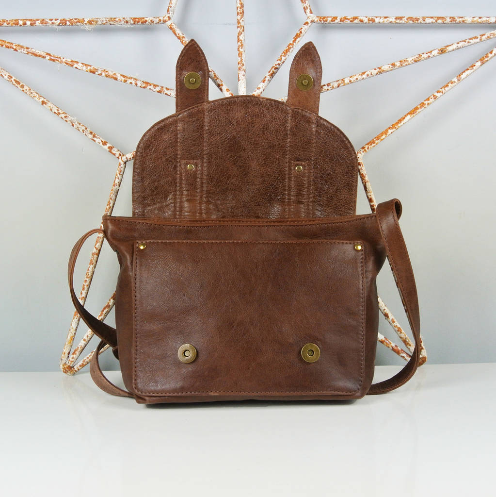 two tone brown leather 'cleo' handbag by freeload leather accessories ...