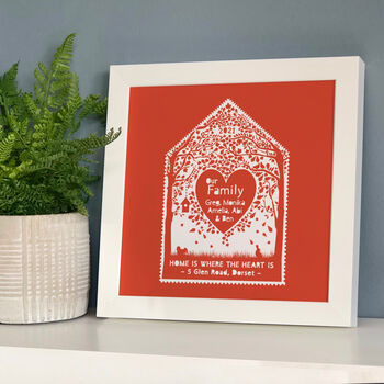 Personalised Family Heart Of The Home Framed Print, 6 of 7