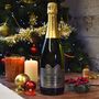 'Merry Christmas' Pewter Personalised Champagne Label, thumbnail 1 of 6