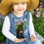 Personalised Blue Welly Boot Garden Planter, thumbnail 6 of 10