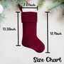 Personalised Velvet Christmas Stocking With Names, thumbnail 5 of 5