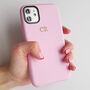 Pink Faux Leather Embossed Personalised Phone Case, thumbnail 8 of 11