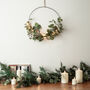 Wire Hanging Wreath With Artificial Foliage And Berries, thumbnail 2 of 3