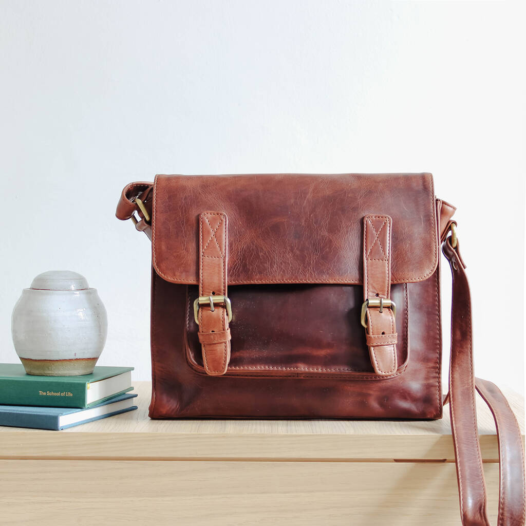 Leather Crossbody Satchel Bag By The Leather Store | notonthehighstreet.com
