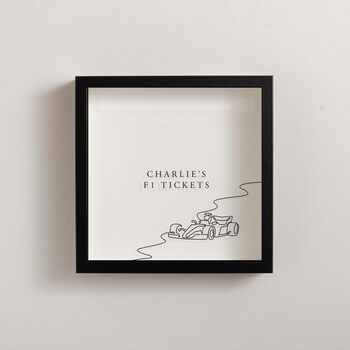 Personalised Formula One Ticket Memory Box Frame, 2 of 6