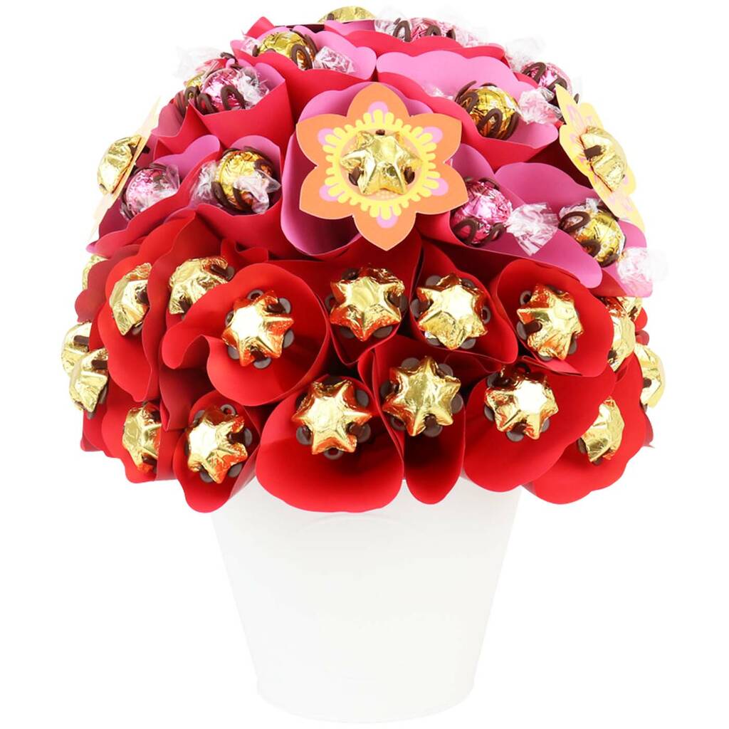 Deluxe Sunrise Chocolate Flower Arrangement By Edible Blooms | notonthehighstreet.com