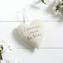 Personalised 2nd Cotton Or Any Anniversary Hanging Heart Gift, thumbnail 9 of 11