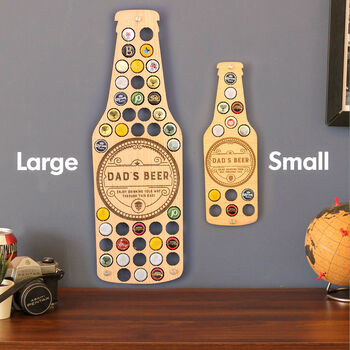 Personalised Beer Bottle Cap Collector Gift For Dad, 4 of 10