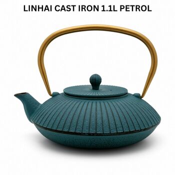 Cast Iron Teapot Linhai 1100ml Steel Fine Mesh Filter, 7 of 12