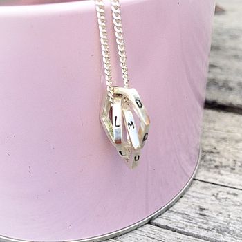 Personalised Silver Geometric Knot Pendant, 5 of 6