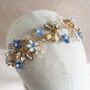 Blue Forget Me Not Bridal Hair Vine, thumbnail 4 of 8