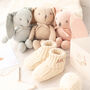 Pale Pink Welcome Baby Knitted Essentials And Toy Gift Set, thumbnail 9 of 12