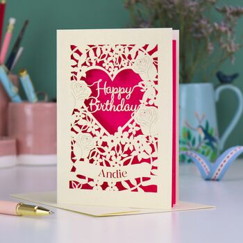 Personalised Birthday Heart Card, 5 of 7