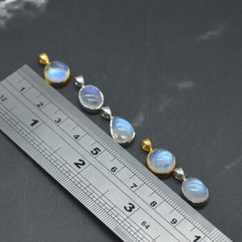 Moonstone Pendant: Sterling Silver, June Birthstone, 5 of 5