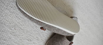 Wool Mule Style Slippers With Toggle Oak Brown, 5 of 5