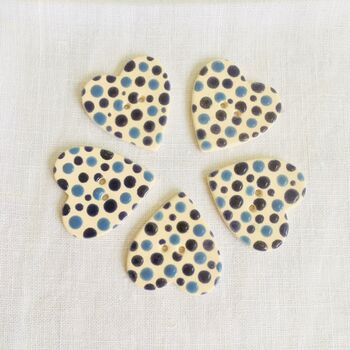 Set Of Five Handmade Ceramic Buttons, 3 of 12