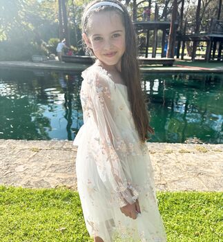Elizabeth Ivory White Party Or Flower Girl Dress, 4 of 6