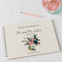 Hydrangea And Roses Floral Wedding Guest Book, thumbnail 1 of 8