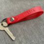 Personalised Red Leather Keyring, thumbnail 1 of 10