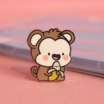 Monkey Enamel Pin | Cute Pin Badges, 4 of 6