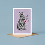 Rabbit And Cherry Blossom Card, thumbnail 2 of 6