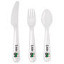 Personalised Tractor Three Piece Plastic Cutlery Set, thumbnail 2 of 4
