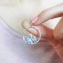 Silver Paper Doll Necklace In A Ring, thumbnail 1 of 7