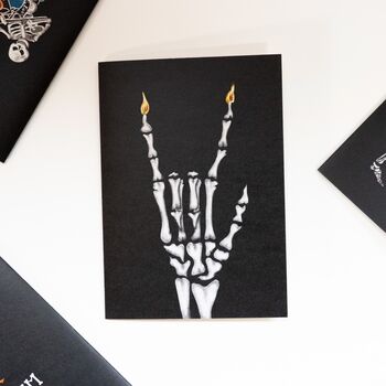 Rock Hand Gothic Birthday Card, 2 of 6