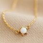 Opal Turtle Charm Anklet In Gold Plating, thumbnail 3 of 8