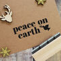 Peace On Earth Contemporary Rubber Stamp, thumbnail 1 of 2