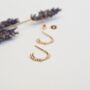 Recycled Gold Sol Ear Huggers, thumbnail 1 of 5
