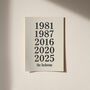 Personalised Family Birth Year Print, thumbnail 6 of 12