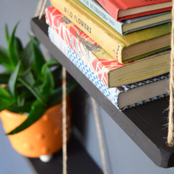 Black Hand Painted Floating Shelves, 3 of 5