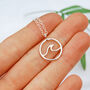 Silver Ocean Wave Everyday Necklace, thumbnail 4 of 8