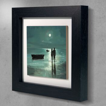 Nocturne's Reflection Framed Ceramic Art Tile, 7 of 10