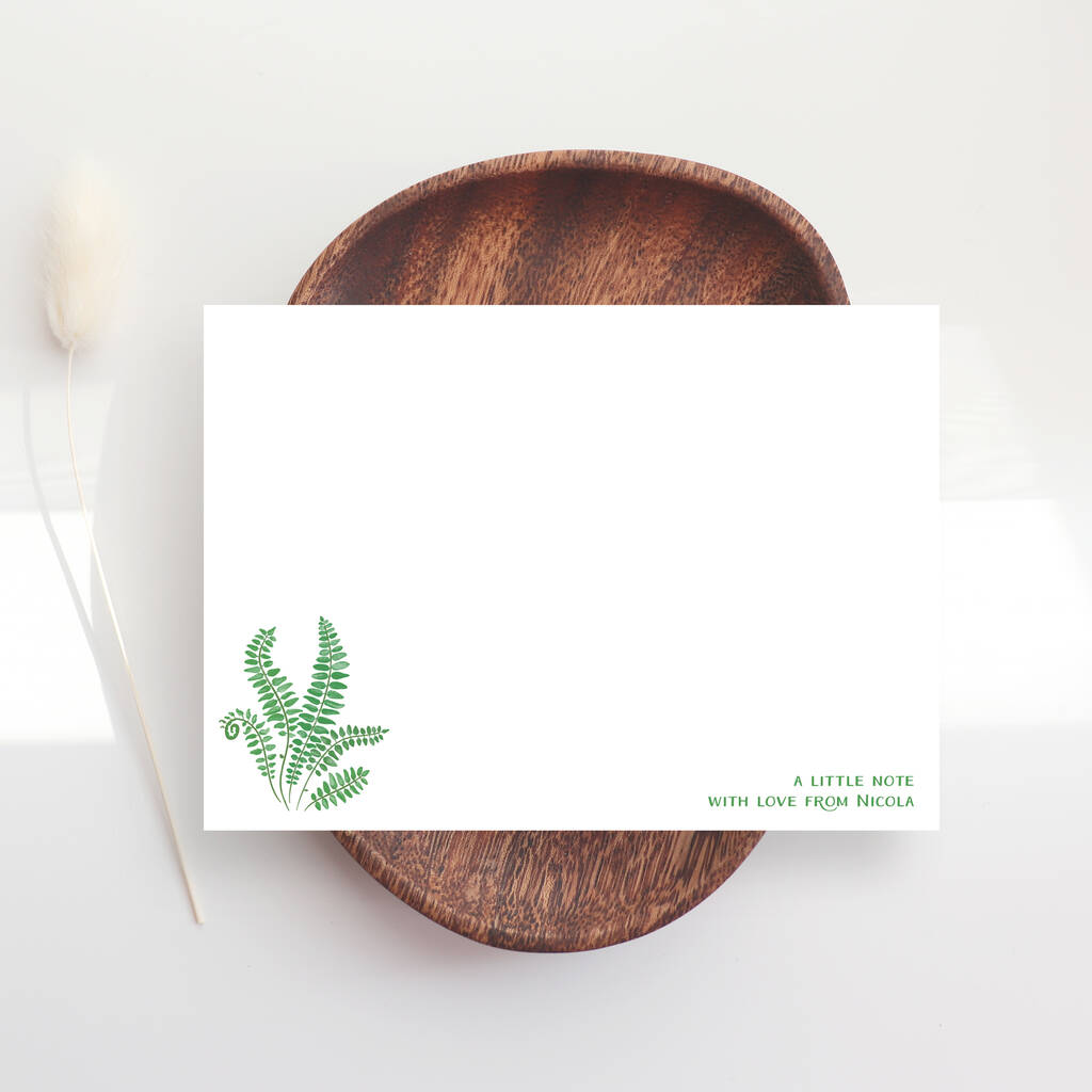 Fern Note Cards With Envelopes By Lunella