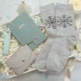 Christmas Gift For Her – Luxury Green Set With Notebook, Purse, Keyring And Festive Socks, thumbnail 8 of 11